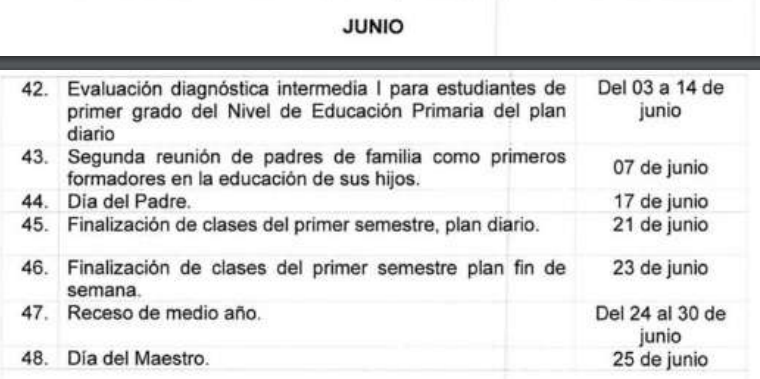 Días en los que no habrá clases durante junio, según el Calendario Escolar 2024 