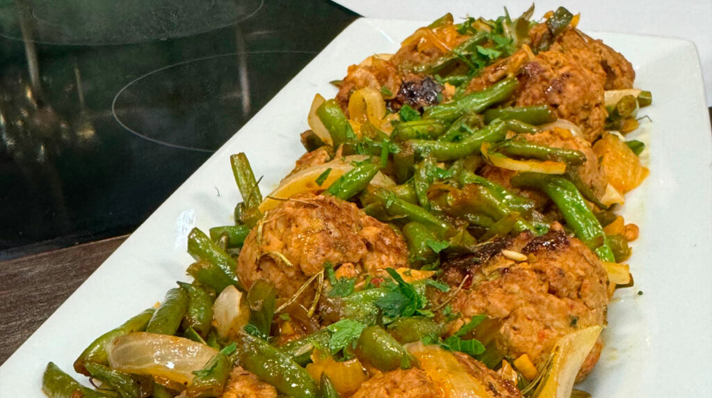 Albóndigas picantes de cerdo con margarina de jalapeño