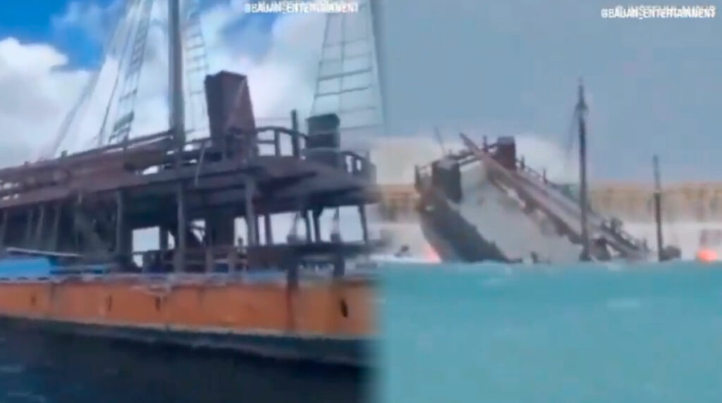 Así se hundió el crucero Jolly Roger en Barbados.