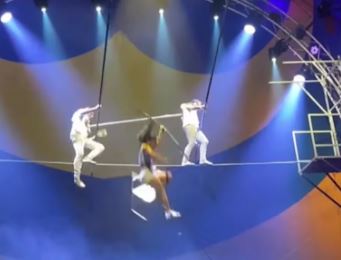 Equilibrista cayó de la cuerda floja en pleno show (VIDEO) 