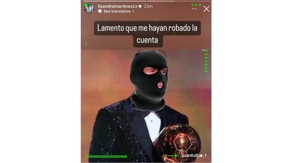 Hackean Cuenta Lisandro Martinez 