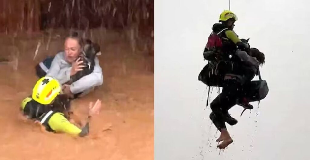 rescate-mujer-mascotas-inundacion