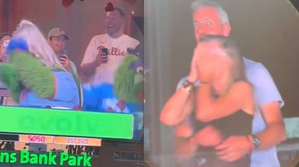 Mascota de los Phillies recrea polémica escena de infidelidad durante concierto de Coldplay (VIDEO)