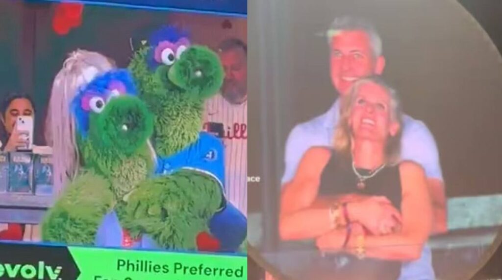 Mascota de los Phillies recrea polémica escena de infidelidad durante concierto de Coldplay (VIDEO)