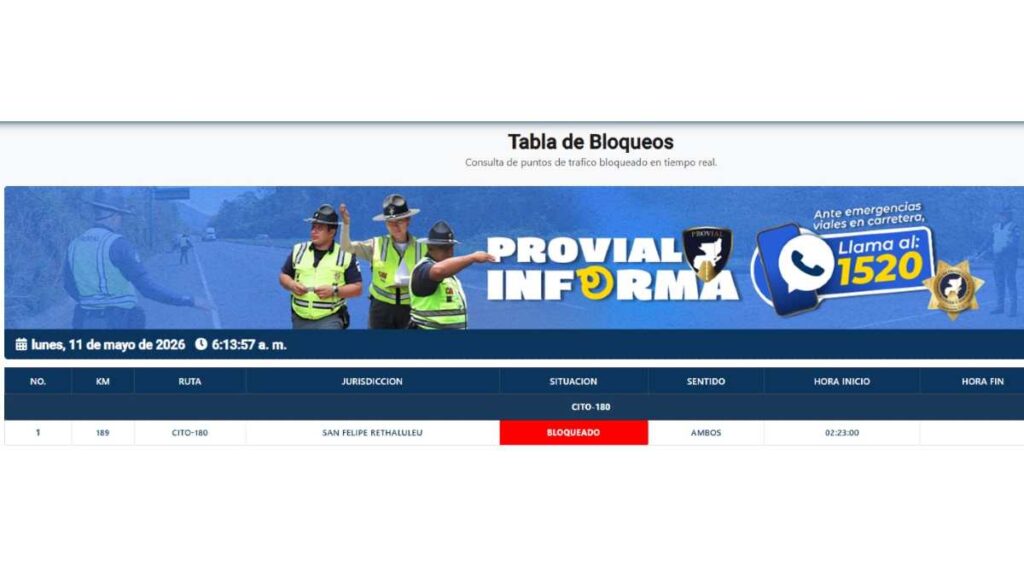 bloqueos-guatemala-provial-lunes-11-mayo-2026