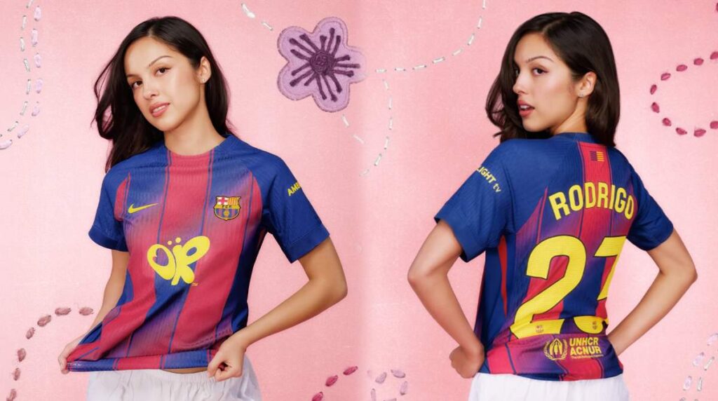 Así luce la camiseta del FC Barcelona inspirada en Olivia Rodrigo para El Clásico
