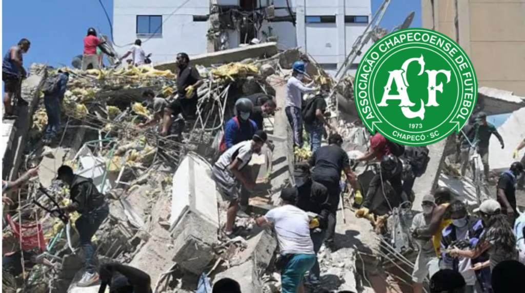 Chapecoense vuelve a abrazar a Colombia tras el terremoto: "Que la esperanza sea mayor que la adversidad".